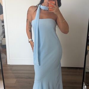 Peppermayo Under The Pagoda Maxi Dress Blue NWT M